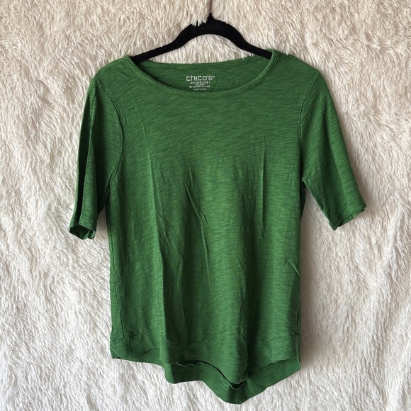Chico's Green Short Sleeve Tee - Picture 1 of 4